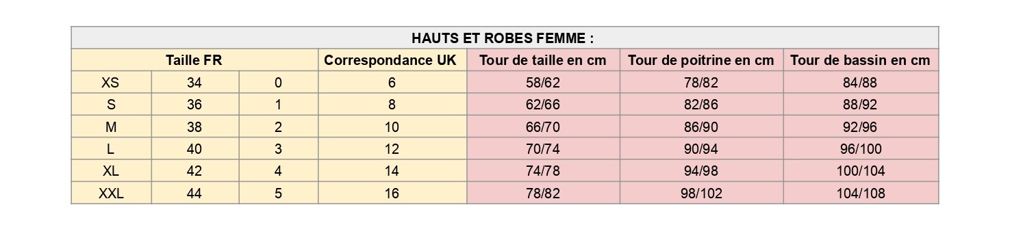 Taille 3 online vetement